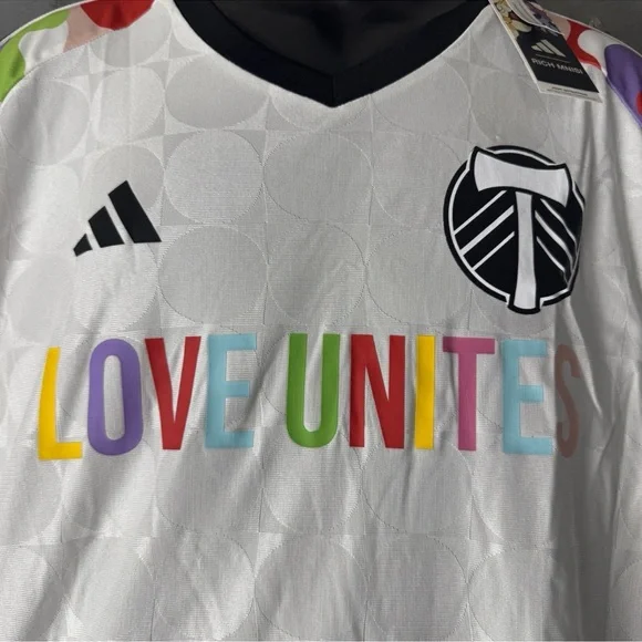 Portland Timbers Adidas x Rich Mnisi NWT Love Unites Pride Pre-Match Jersey XL - Picture 3 of 10